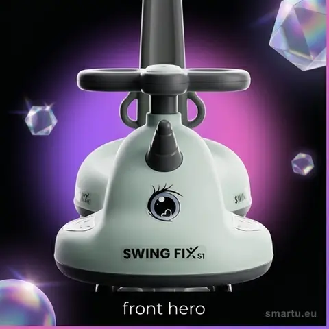 Swing Fix S1 jeździk grawitacyjny LED szary z rączką, kółka LED, napęd ruchem ciała, do 65 kg, 3+ Swing Fix S1 jeździk grawitacyjny LED szary z rączką, kółka LED, napęd ruchem ciała, do 65 kg, 3+
