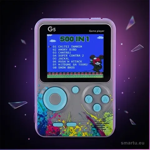 Mini konsola retro 500 gier przenośna dla dzieci, ekran LCD 3 cale, akumulator, słuchawki Jack Mini konsola retro 500 gier przenośna dla dzieci, ekran LCD 3 cale, akumulator, słuchawki Jack