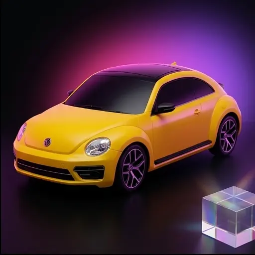 Rastar 78000 Beetle RC 1:14 - widok z przodu ze świecącymi światłami LED Rastar 78000 Beetle RC 1:14 - widok z przodu ze świecącymi światłami LED