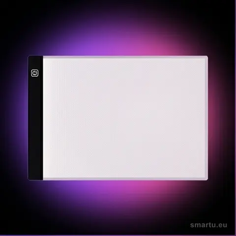 Podświetlana deska kreślarska LED A4 z 3 trybami jasności, zasilanie USB, akryl, KIK KX3933 Podświetlana deska kreślarska LED A4 z 3 trybami jasności, zasilanie USB, akryl, KIK KX3933