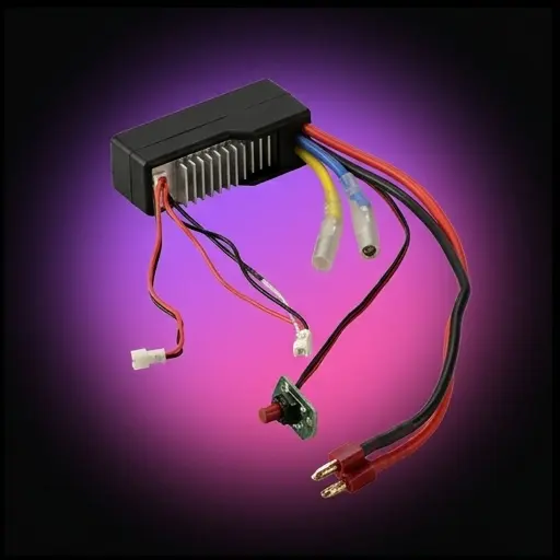 Płytka ESC WLtoys 104009 - wymiary 4,7 x 3,2 x 1,9 cm, widok z przodu Płytka ESC WLtoys 104009 - wymiary 4,7 x 3,2 x 1,9 cm, widok z przodu