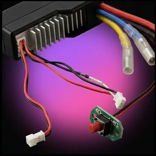 Zintegrowany odbiornik 2,4 GHz i ESC WLtoys 104009 - złącza wtykowe Zintegrowany odbiornik 2,4 GHz i ESC WLtoys 104009 - złącza wtykowe