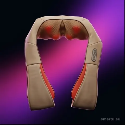 Masażer Shiatsu kołnierz rozgrzewający do szyi karku pleców 2×8 głowic 24W KX4622 Masażer Shiatsu kołnierz rozgrzewający do szyi karku pleców 2×8 głowic 24W KX4622
