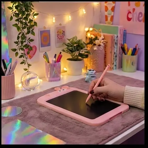 Tablet znikopis LCD 8,5 cala dla dzieci - widok z boku, grubość 1 cm Tablet znikopis LCD 8,5 cala dla dzieci - widok z boku, grubość 1 cm