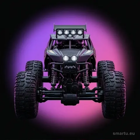 Rock Crawler RC 1:8 51 cm metalowa karoseria 4WD 2.4GHz LED czarny, samochód zdalnie sterowany Rock Crawler RC 1:8 51 cm metalowa karoseria 4WD 2.4GHz LED czarny, samochód zdalnie sterowany