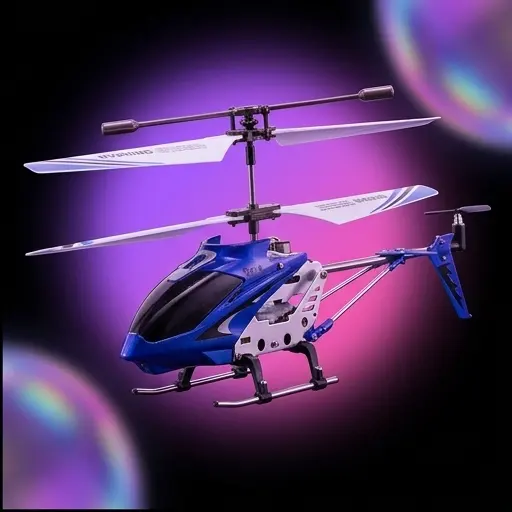 Syma S107G niebieski - aluminiowa rama i śmigła Co-axial helikoptera RC z bliska Syma S107G niebieski - aluminiowa rama i śmigła Co-axial helikoptera RC z bliska
