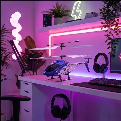 Helikopter Syma S107G w locie wewnątrz pomieszczenia - stabilny zawis dzięki żyroskopowi GYRO Helikopter Syma S107G w locie wewnątrz pomieszczenia - stabilny zawis dzięki żyroskopowi GYRO