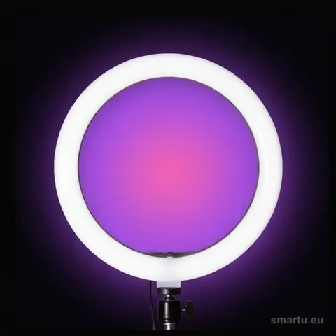 Lampa pierścieniowa LED 60W ring 26cm statyw 220cm selfie makijaż pilot USB, KX6824 Lampa pierścieniowa LED 60W ring 26cm statyw 220cm selfie makijaż pilot USB, KX6824