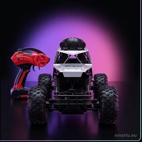 Rock Crawler RC 4WD 1:12 metalowa karoseria 2000 mAh zasięg 50 m samochód zdalnie sterowany srebrny Rock Crawler RC 4WD 1:12 metalowa karoseria 2000 mAh zasięg 50 m samochód zdalnie sterowany srebrny