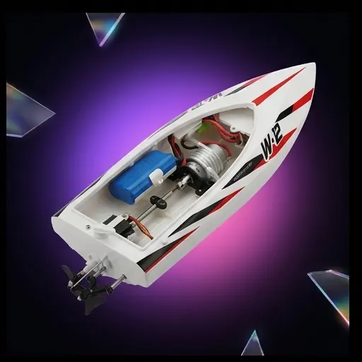 Pilot 2,4 GHz do motorówki WLtoys WL912A - kształt pistoletu, ergonomiczny uchwyt Pilot 2,4 GHz do motorówki WLtoys WL912A - kształt pistoletu, ergonomiczny uchwyt
