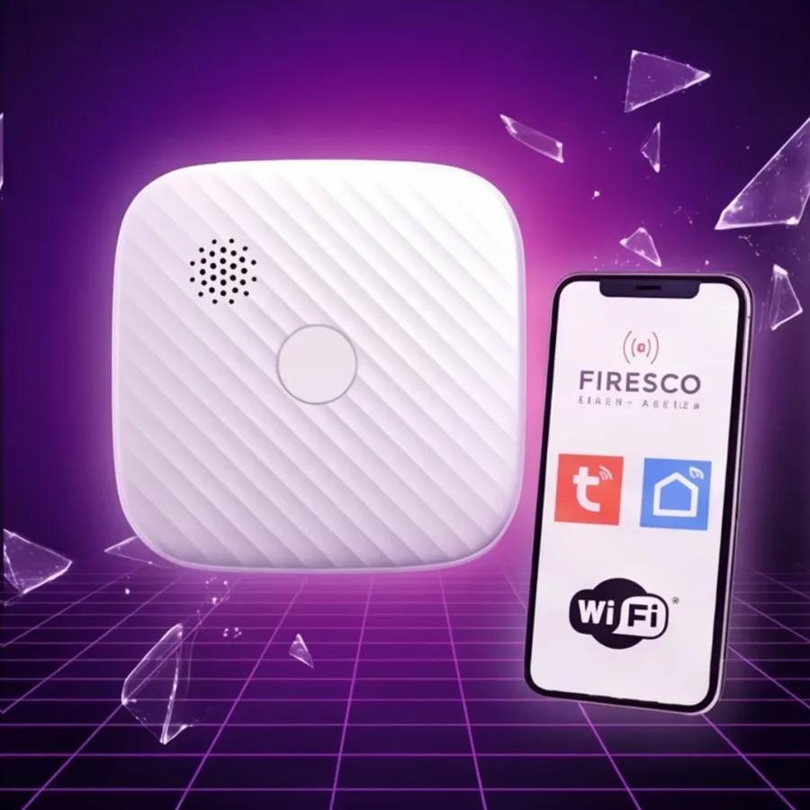 Firesco Czujka dymu Tuya/Wifi ZR153SW-CB, czujka dymu z funkcja komunikacji, domowa, — zdjęcie główne, smartu.eu Firesco Czujka dymu Tuya/Wifi ZR153SW-CB, czujka dymu z funkcja komunikacji, domowa, — zdjęcie główne, smartu.eu