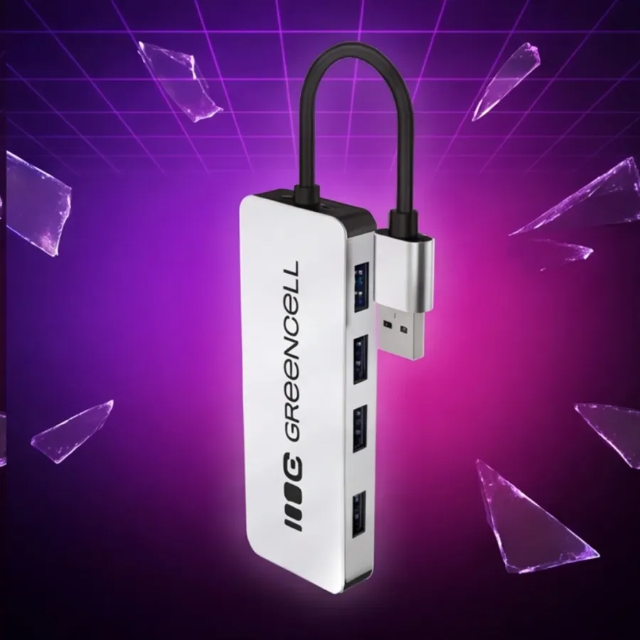 HUB Green Cell Basic USB-A do 4x USB-A 3.0 — zdjęcie główne, smartu.eu HUB Green Cell Basic USB-A do 4x USB-A 3.0 — zdjęcie główne, smartu.eu