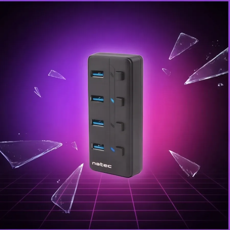 Hub Natec USB 4 porty Mantis 2 USB 3.0 z włącznikiem + zasilacz — zdjęcie główne, smartu.eu Hub Natec USB 4 porty Mantis 2 USB 3.0 z włącznikiem + zasilacz — zdjęcie główne, smartu.eu