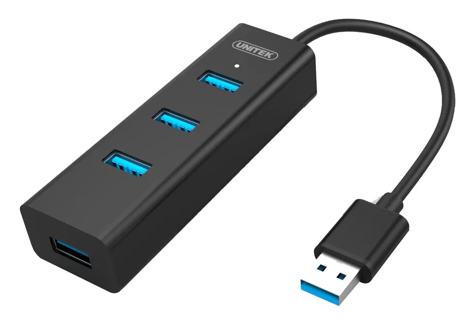 Hub Unitek 4x USB 3.0; BC1,2; CZARNY — zdjęcie producenta Hub Unitek 4x USB 3.0; BC1,2; CZARNY — zdjęcie producenta