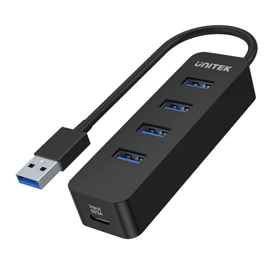 Hub Unitek USB-A; 4x USB-A 3.1; Aktywny; 10W; H1117A — zdjęcie producenta Hub Unitek USB-A; 4x USB-A 3.1; Aktywny; 10W; H1117A — zdjęcie producenta