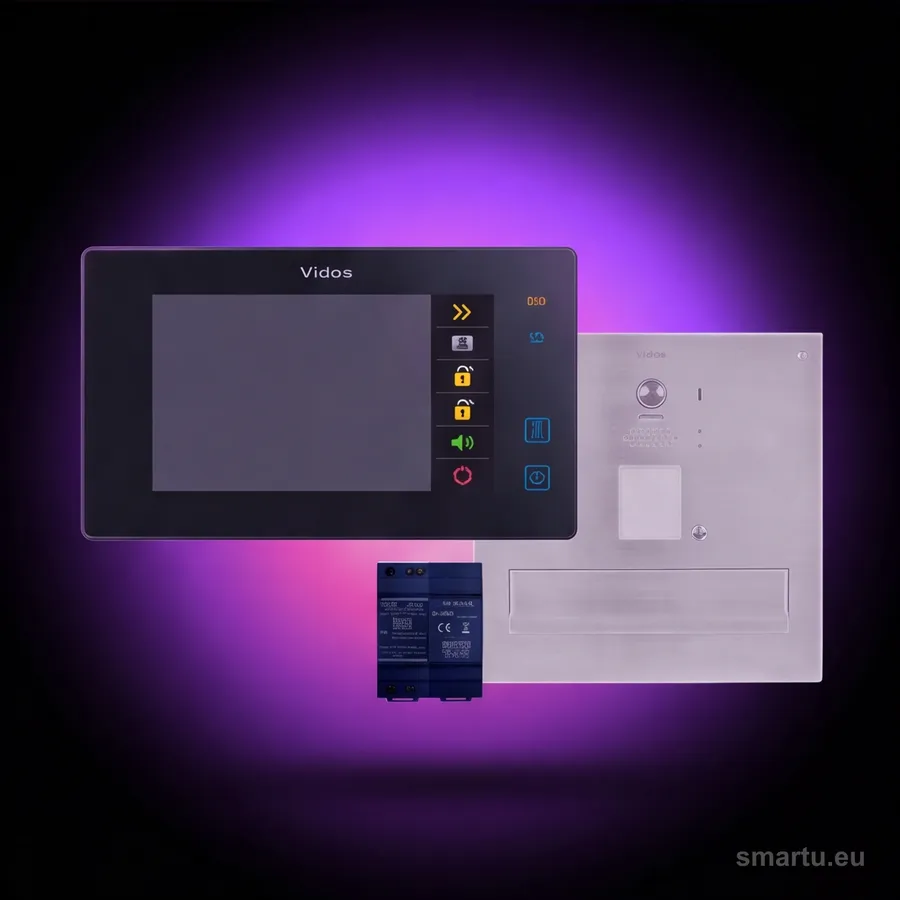 Vidos DUO S1201-SK skrzynka na listy z monitorem M1021B widedomofon kamera 170 stopni RFID Vidos DUO S1201-SK skrzynka na listy z monitorem M1021B widedomofon kamera 170 stopni RFID