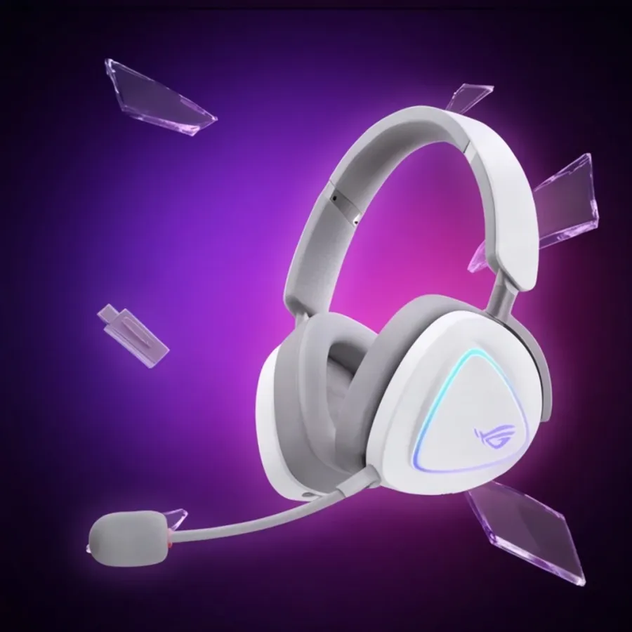 Słuchawki Asus ROG Delta II Wireless 2.4GHz/BT/3.5 Białe — zdjęcie główne, smartu.eu Słuchawki Asus ROG Delta II Wireless 2.4GHz/BT/3.5 Białe — zdjęcie główne, smartu.eu