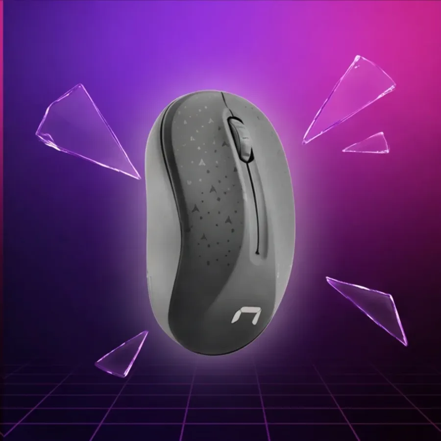 Mysz bezprzewodowa Natec Toucan czarno-szara, elegancki design, sensor optyczny, nano odbiornik Mysz bezprzewodowa Natec Toucan czarno-szara, elegancki design, sensor optyczny, nano odbiornik