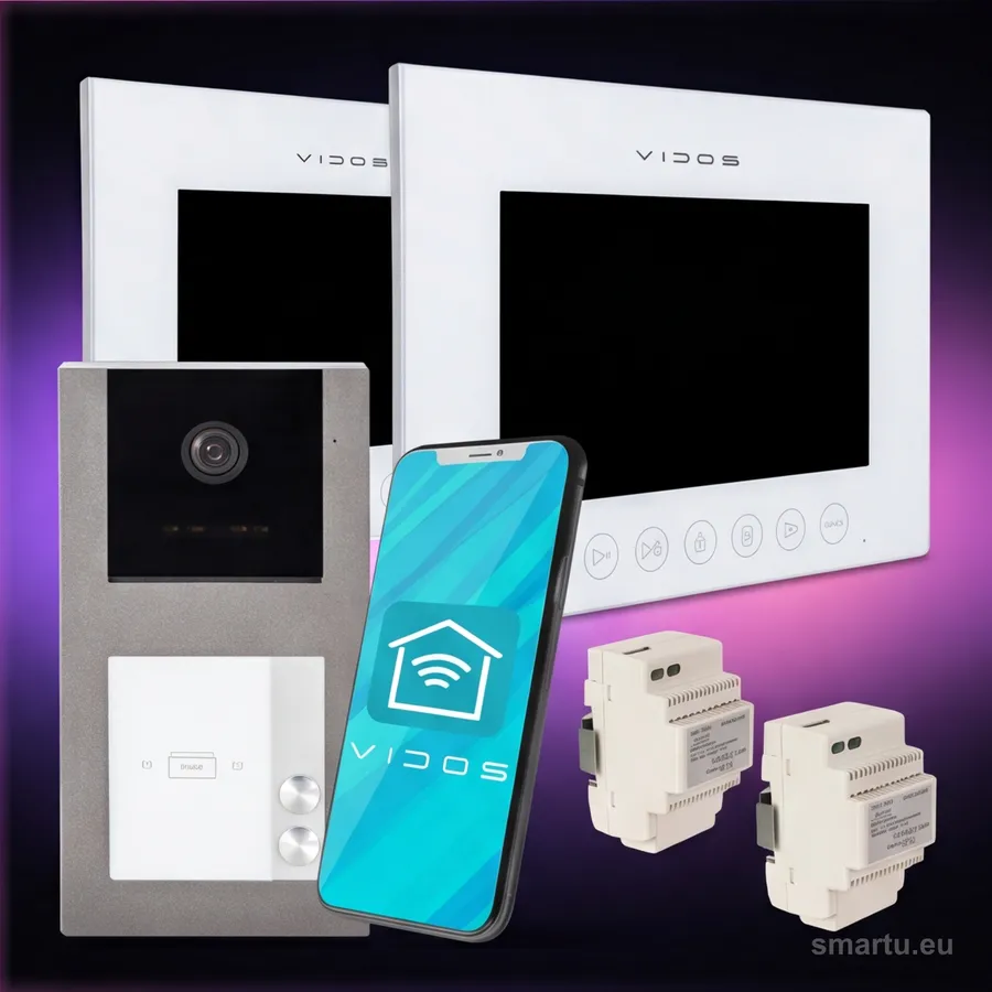 VIDOS X wideodomofon dwurodzinny 2xM11W-X S11-2 WiFi FullHD RFID microSD podczerwień VIDOS X wideodomofon dwurodzinny 2xM11W-X S11-2 WiFi FullHD RFID microSD podczerwień