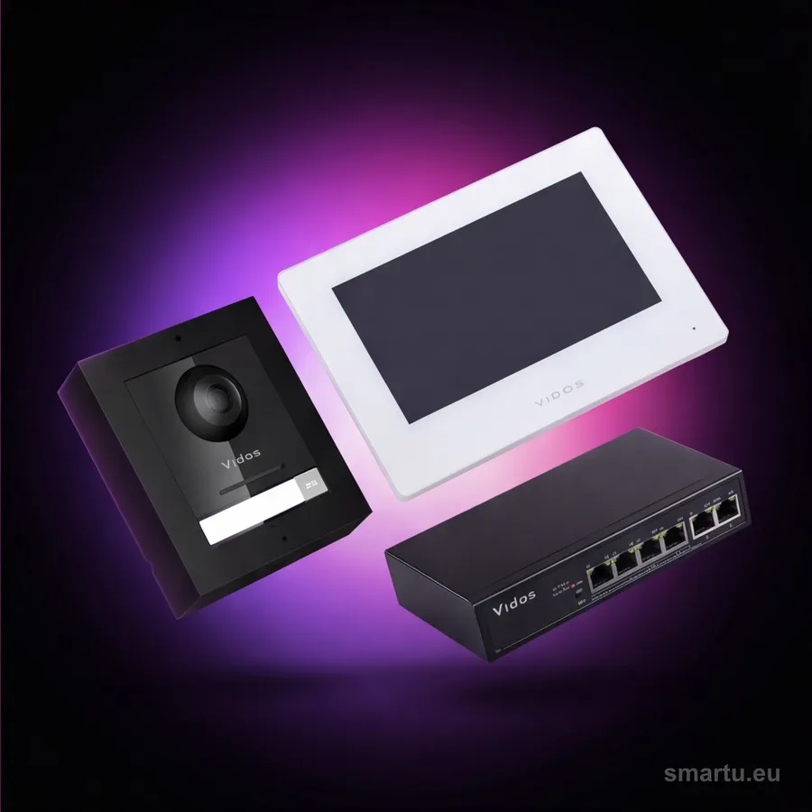 Wideodomofon IP VIDOS ONE M2010W S2201, biały monitor 7 cali WiFi, kamera 1080p IP65 Wideodomofon IP VIDOS ONE M2010W S2201, biały monitor 7 cali WiFi, kamera 1080p IP65
