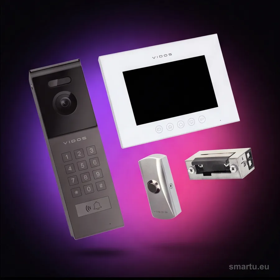 VIDOS X S12D M11W-X wideodomofon Wi-Fi 7 cali Full HD szyfrator elektrozaczep przycisk wyjścia zestaw kompletny VIDOS X S12D M11W-X wideodomofon Wi-Fi 7 cali Full HD szyfrator elektrozaczep przycisk wyjścia zestaw kompletny