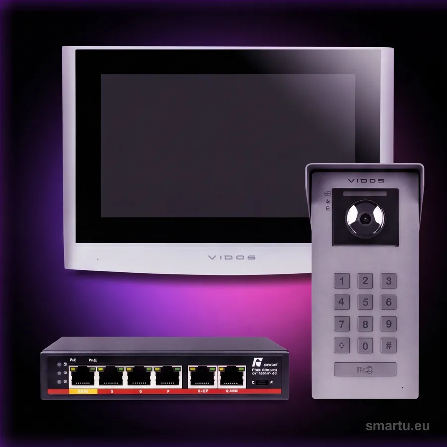 Wideodomofon VIDOS IPX zestaw S100 M100-X WiFi IP PoE kamera Full HD monitor 7 cali