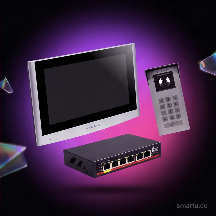VIDOS IPX S100 M100 wideodomofon IP PoE Full HD kamera 125 stopni PIN QR kod montaż UTP