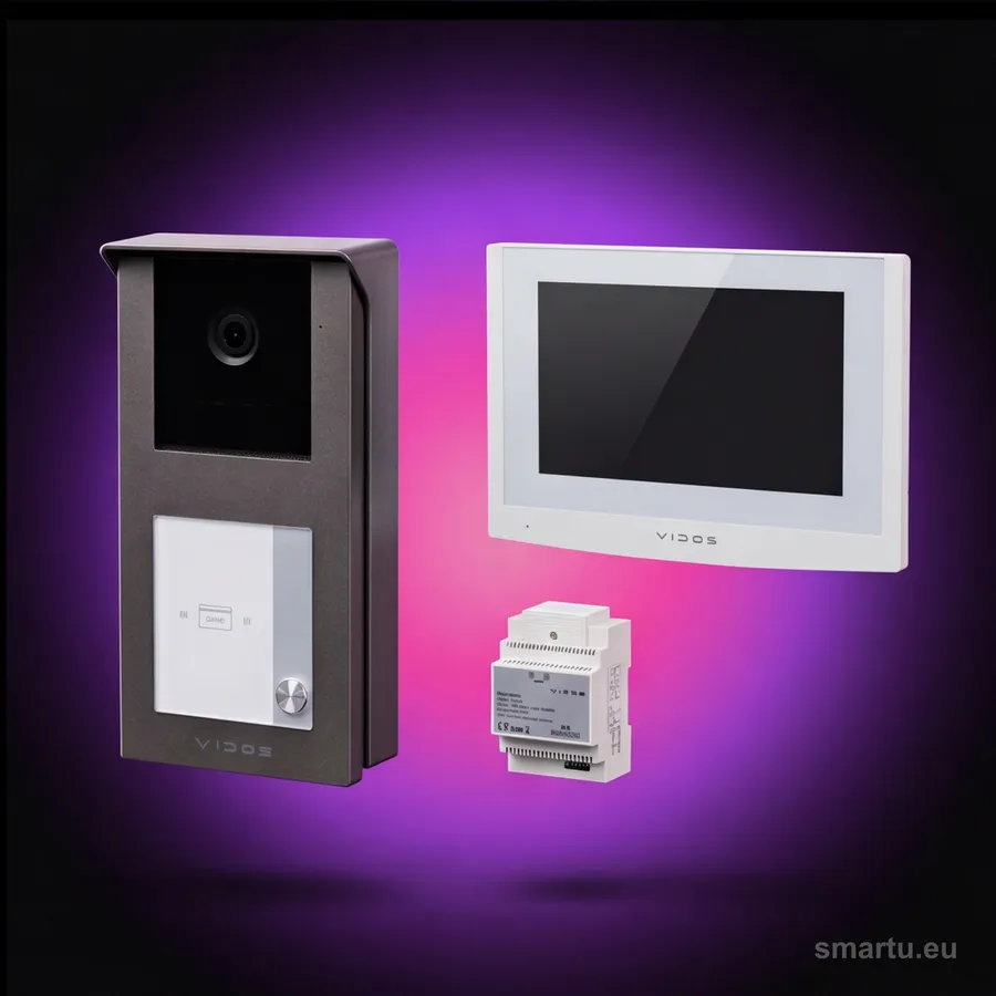 VIDOS 2IP S201-1 M200W-X wideodomofon dwużylowy Full HD WiFi monitor biały 7 cal dotykowy