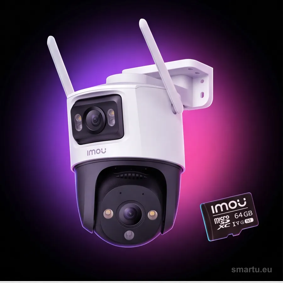 Imou Cruiser Dual 10MP kamera IP Wi-Fi 6 z kartą 64GB, dwa obiektywy, IP66, syrena 110dB, noktowizja kolorowa