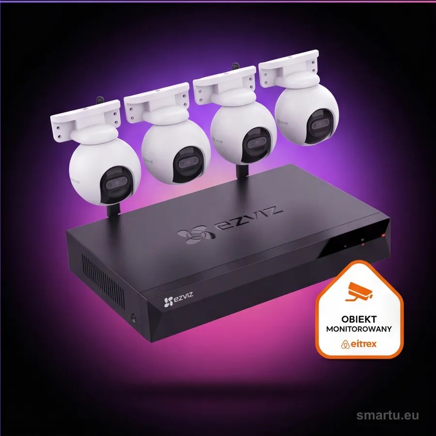 EZVIZ H80x Dual 4K 8MP 2MP zestaw 4 kamery Wi-Fi obrotowe zewnętrzne monitoring IP65 bez DVR EZVIZ H80x Dual 4K 8MP 2MP zestaw 4 kamery Wi-Fi obrotowe zewnętrzne monitoring IP65 bez DVR