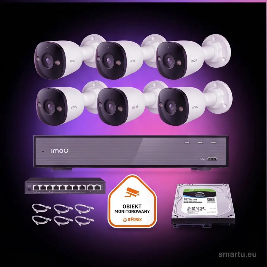Zestaw monitoringu Imou 6x kamera PS3E-8Q0 8MP POE